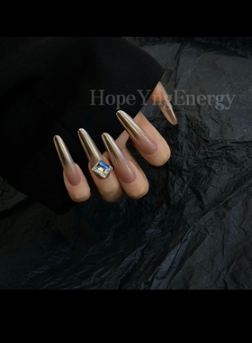 HopeYngEnergy纯手工穿戴高级感冰山美人指甲贴片