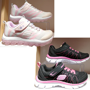 女童运动鞋外贸老爹鞋春秋休闲球鞋闪亮魔术贴洋气超轻中大童黑色