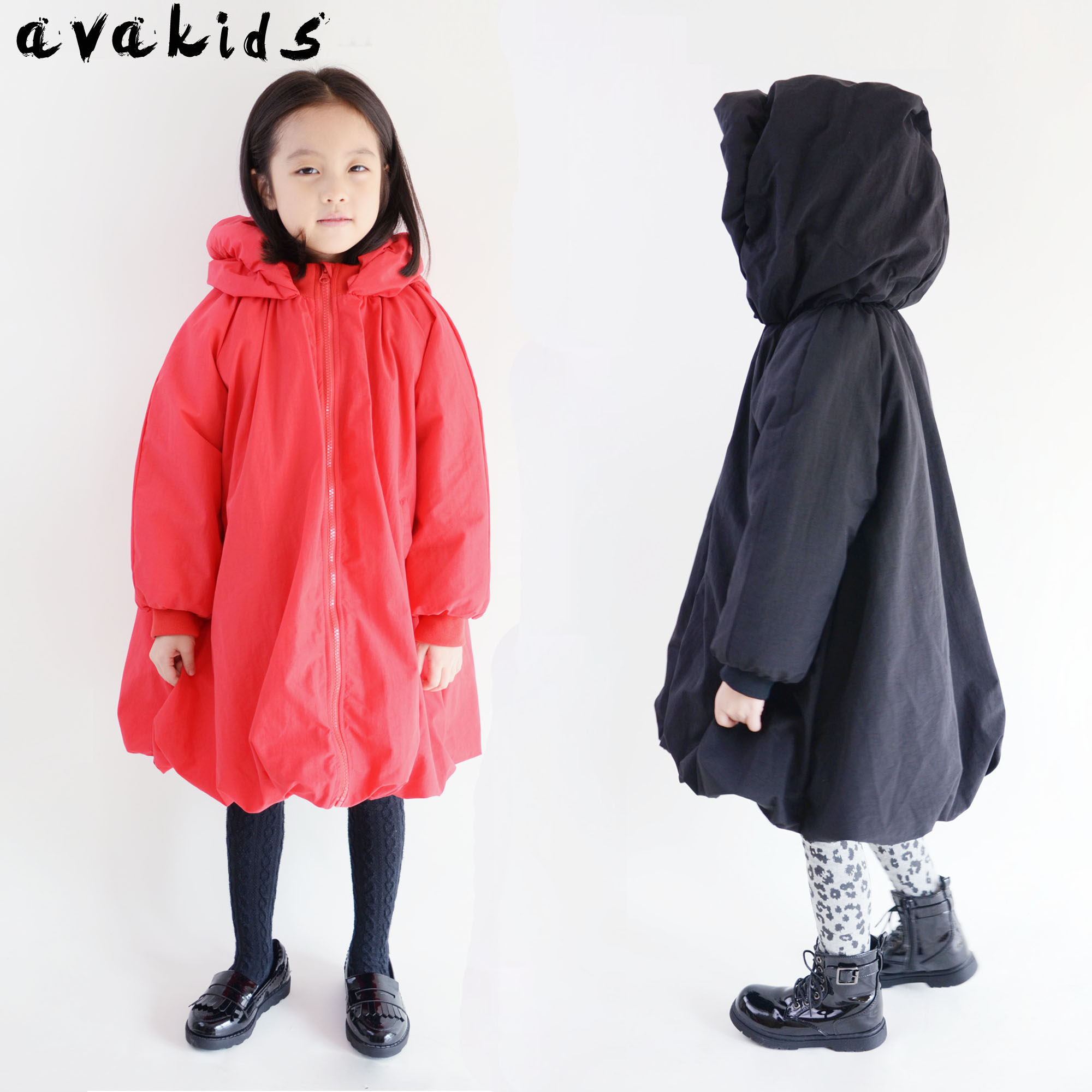 女童棉服棉衣加厚中长款外套