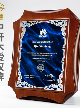 奖牌定制定做木质金银箔牌匾授权书制作加盟经销商授权牌订制年会