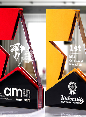 水晶奖杯定制奖牌定做创意金属授权牌匾加盟经销商颁奖纪念品年会