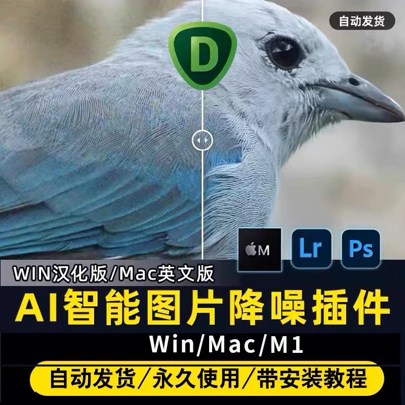 Ps降噪插件Topaz DeNoise Ai 3.7.2 一键图片去噪点滤镜win/mac