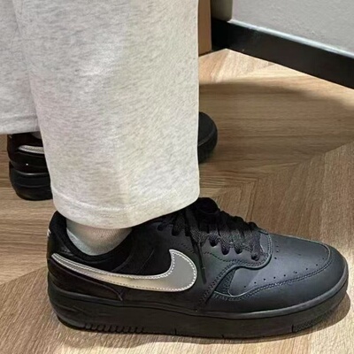 Nike耐克GAMMA黑百搭女低帮厚底休闲板鞋 HQ1674-001