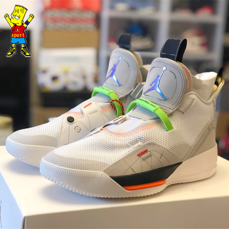 AIR JORDAN XXXIII 男篮球鞋 AJ33乔33代黑白红 BV5072-100 运动鞋new 篮球鞋 原图主图