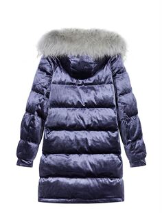 鸟2021冬款外套防寒防风丝绒羽绒服连帽大毛领羽绒上衣A1AC842306