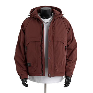 新款加厚保暖棉衣连帽夹克棉服大码2501P110，男装夹克，电商A418