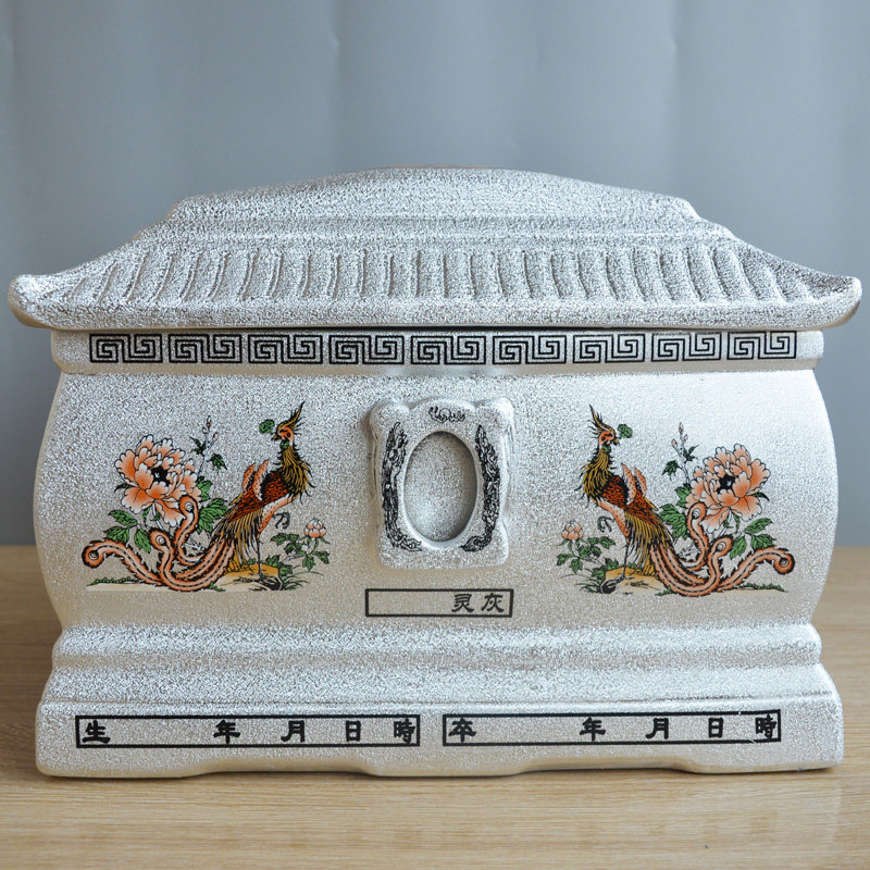 精品陶瓷方形骨灰盒龍鳳男女款福壽鍍白銀金喪葬殡儀遷墳墓棺材在類目 商業/辦公傢俱, 殯葬業傢俱, 骨灰盒中 - 來自Buy2taobao.com提供專業的淘寶代購服務