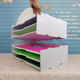 果兔幼儿园画纸柜画室4K开卡纸收纳柜多功能纸张存储架多层画纸架
