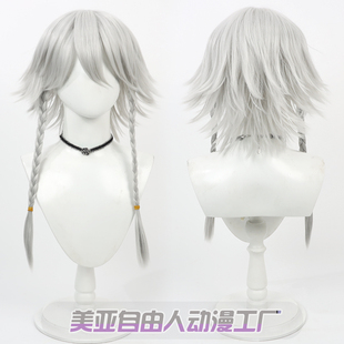 【自由人】东方Project 十六夜咲夜cos假发Izayoi Sakuya银白色