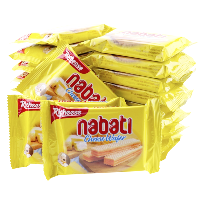 印尼进口丽芝士nabati纳宝帝奶酪芝士威化夹心饼干休闲零食品