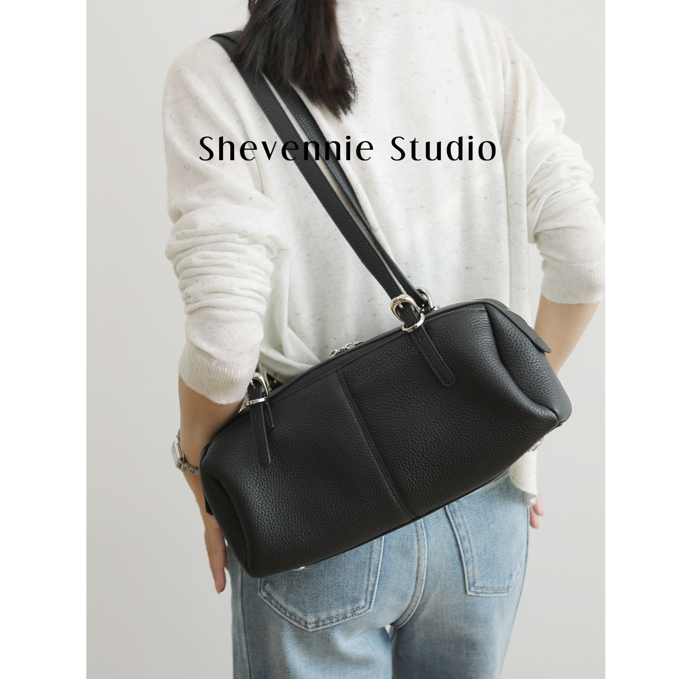 Shevennie2026头层牛皮托特包大容量单肩质感通勤包波司顿枕头包,箱包皮具/热销女包/男包,通用款女包,淘宝优惠券,粉丝福利购,淘宝优惠卷