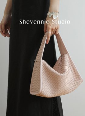 Shevennie2026 羊皮质感编织手提包饭盒包粽子包方形包大容量托特