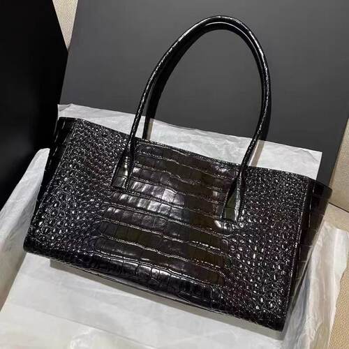 网红博主同款小香风鳄鱼纹托特包女大容量通勤手提包时尚单肩包包