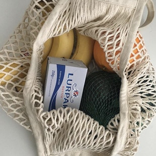 韩国ins网兜包街拍编织水果环保购物袋手拿袋海边度假沙滩渔网包