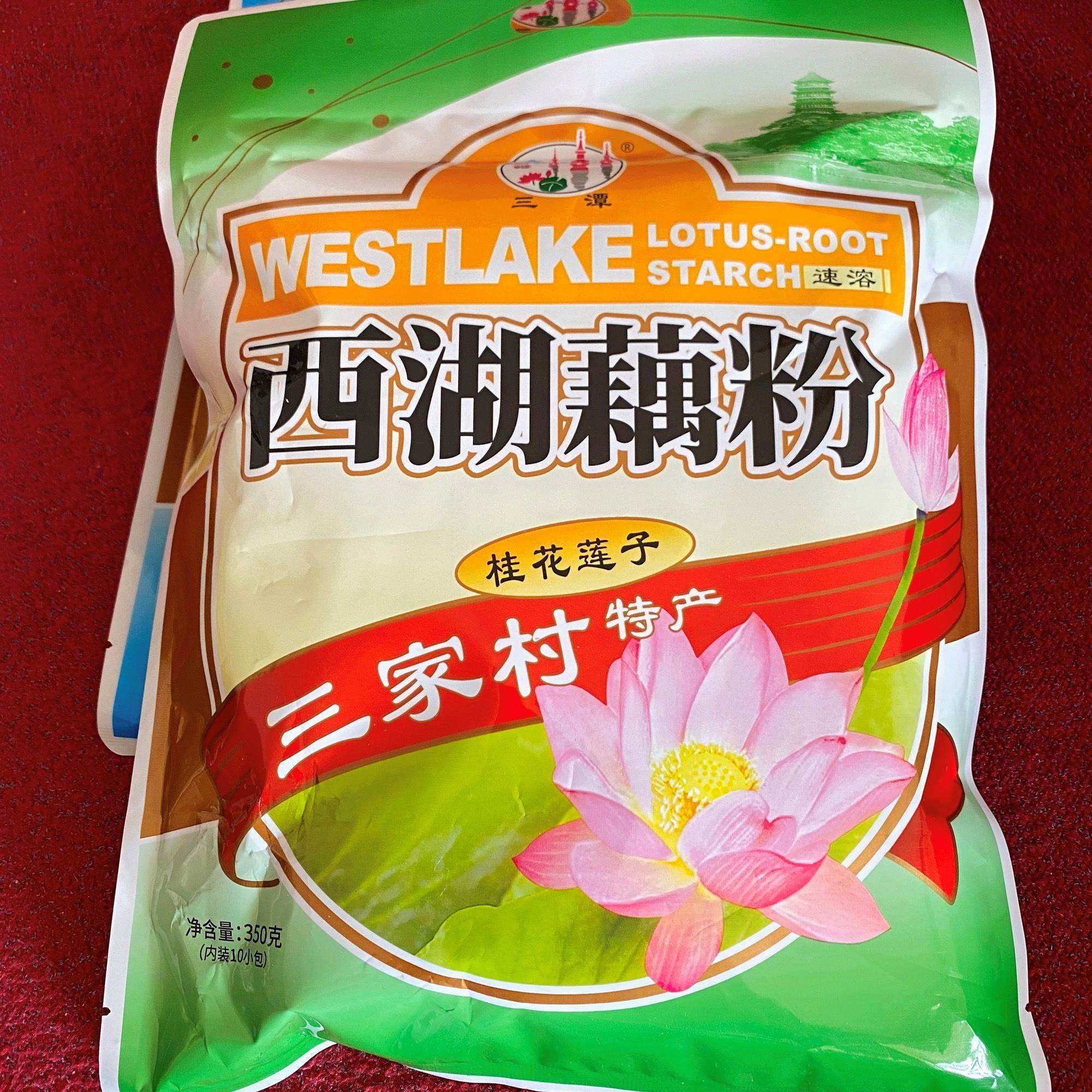 三潭西湖藕粉桂花莲子杭州三家村藕粉正品水果羹速溶代餐营养早餐