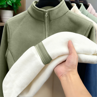 2025冬季新款拉链立领加绒加厚男士卫衣时尚休闲保暖打底衫上衣潮