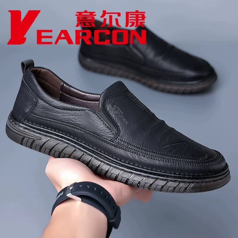 意尔康男鞋2026春季新款真皮商务休闲皮鞋软底中老年爸爸鞋子
