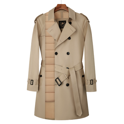 优杰仕风衣羽绒服中长款秋冬加厚