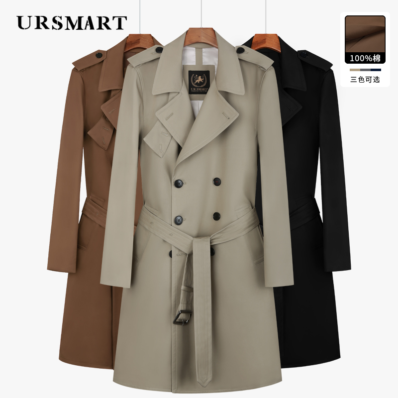 优杰仕时尚绅士中长款秋冬大翻领