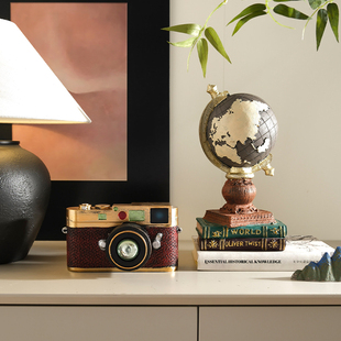 相机摆件摆设书柜欧式装饰品电视柜家居组合复古怀旧艺术餐边美式