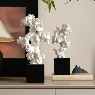 玄关工艺品装饰品高档书柜柜子开业高档旺事业创意桌面太湖石摆件