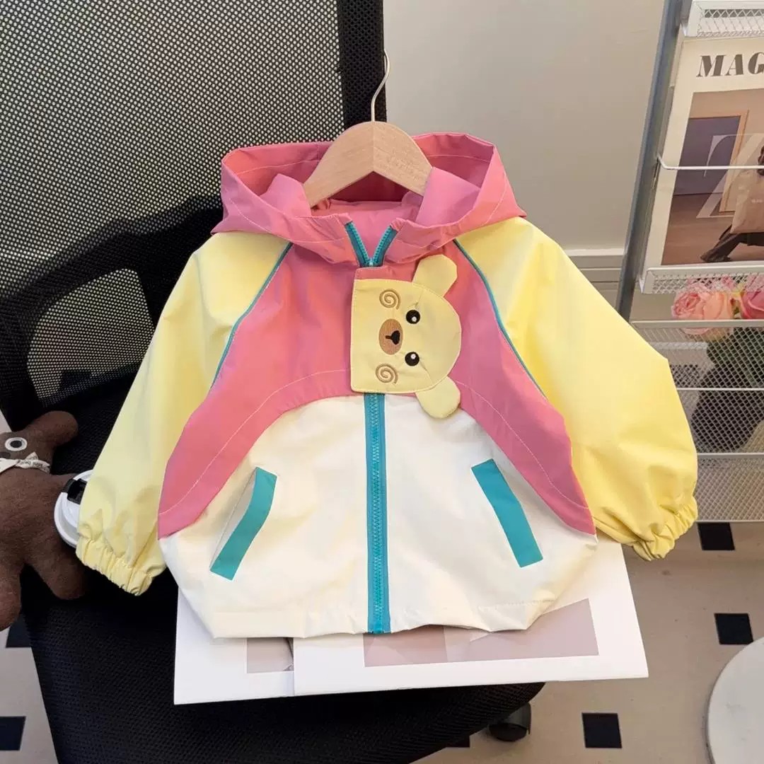 女童秋冬防水防风夹棉冲锋衣