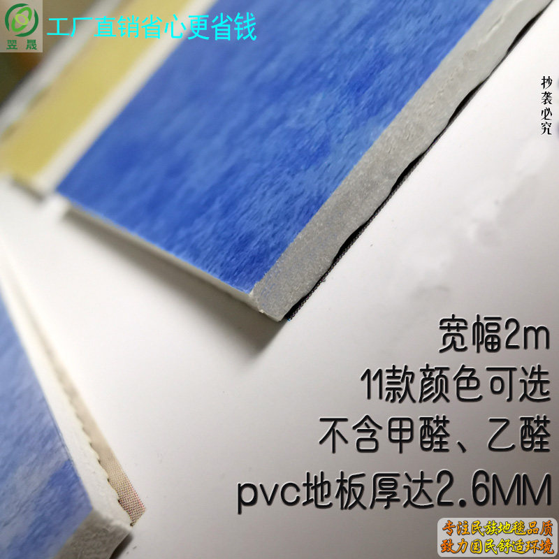 2.6mm塑料地板革pvc水泥地加厚耐磨地胶幼儿园商用舞蹈儿童房地胶