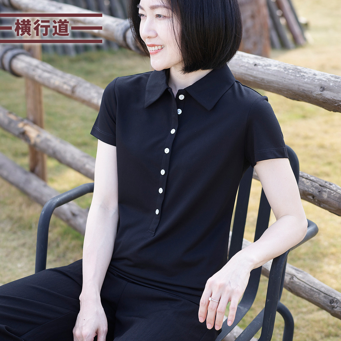 胖MM中年妈妈半袖POLO衫2026夏装新款POLO领短袖t恤女衬衫领上衣