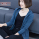 连帽短外套女春季 2024春装 宽松胖MM中年妈妈长袖 开衫 新款 纯棉大码