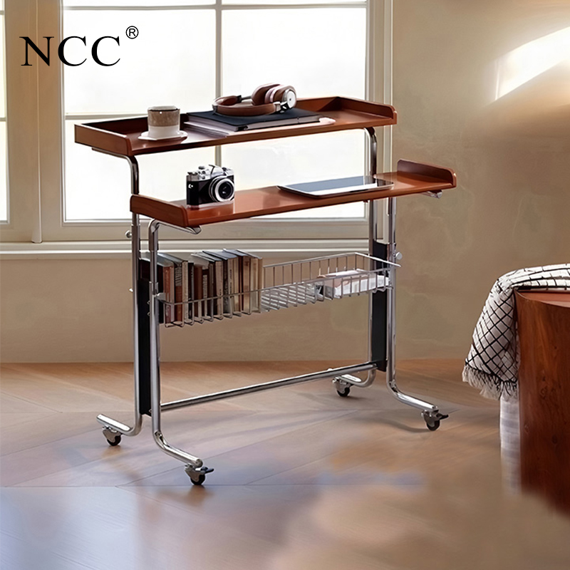 家用升降书桌卧室移动办公床边桌