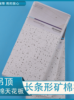 阿姆斯壮优品雅韵顿银星长条形板300*1200吸音矿棉吊顶天花暗插板