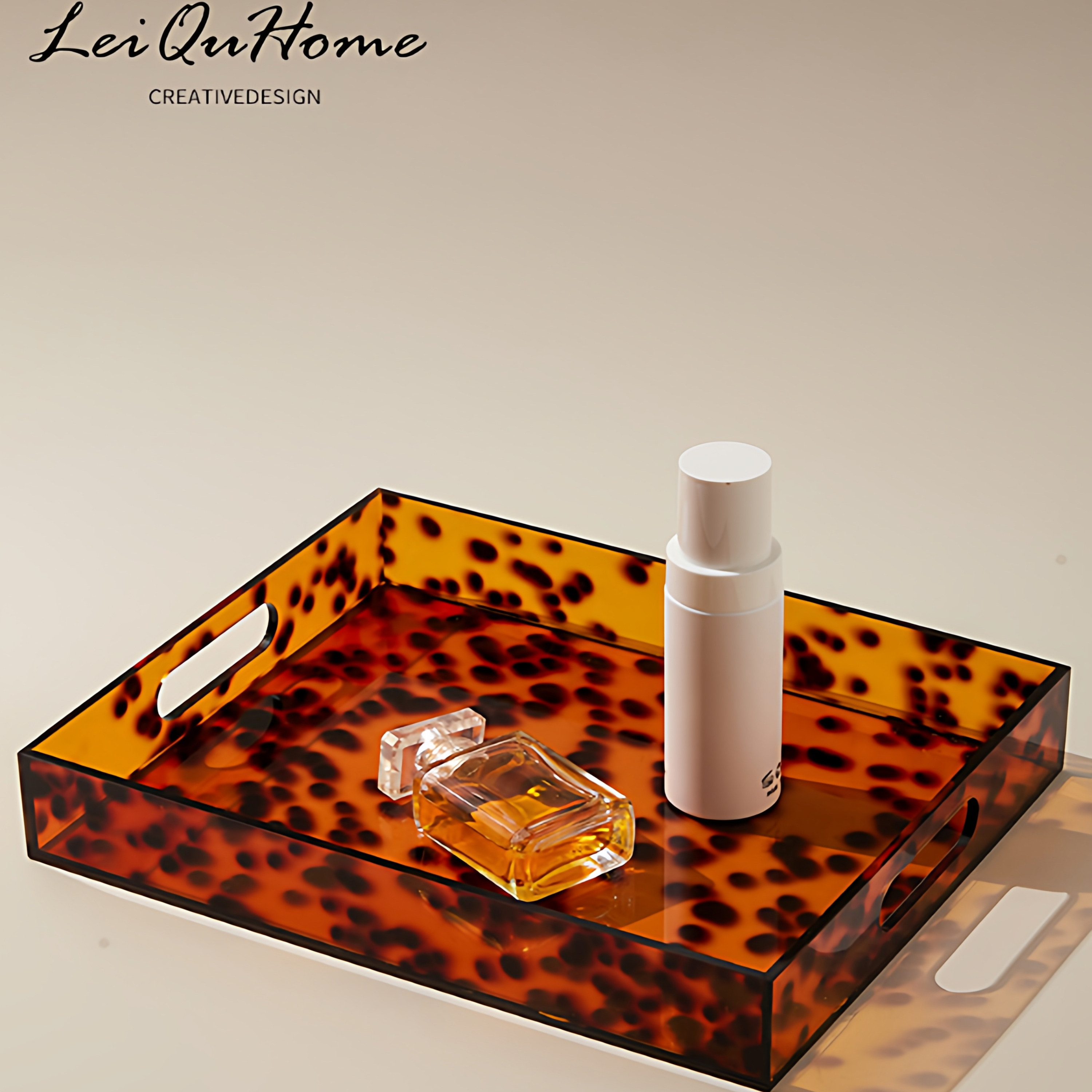 轻奢亚克力香薰托盘长方形护肤品盘玄关钥匙收纳装首饰品桌面摆件,家居饰品,香薰托盘,淘宝优惠券,粉丝福利购,淘宝优惠卷