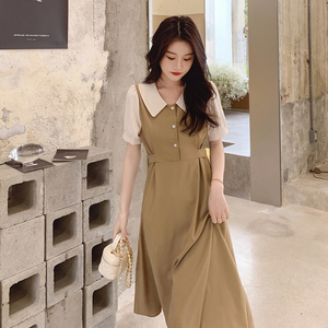 5.9出貨 淑女撞色收腰連衣裙 262A-S887-P95-K148圖片