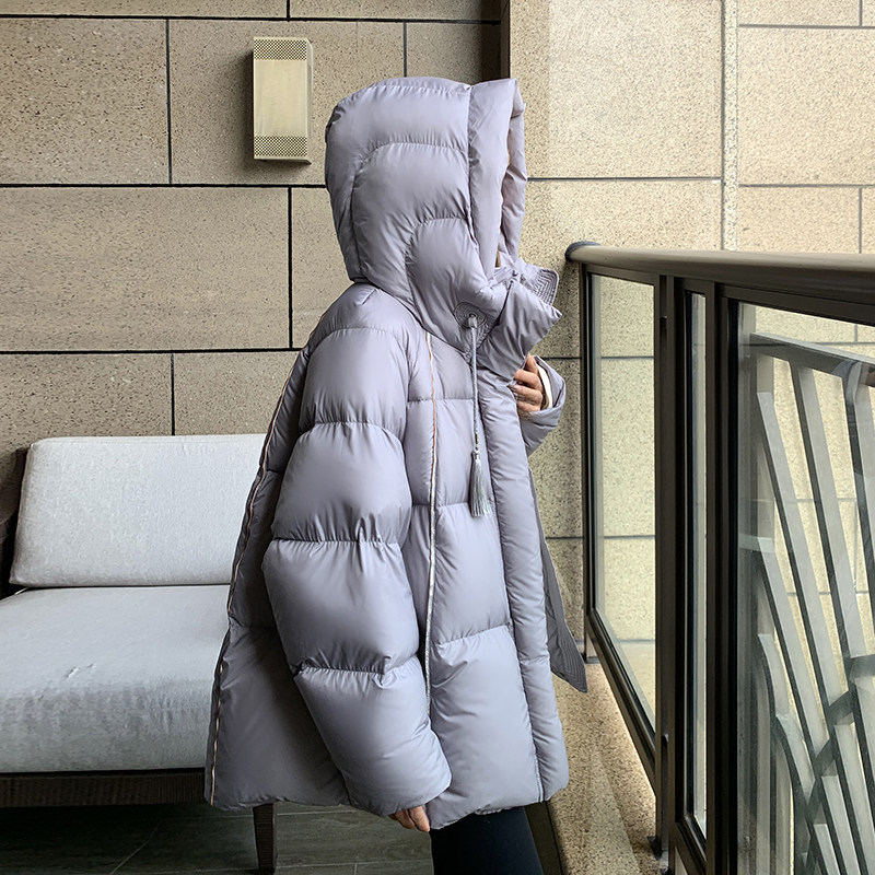 超好看灰色短款云朵泡芙羽绒服女冬2025年新款高级感面包服厚外套,女装羽绒服,Yologo
