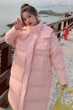 大货已出90白鸭绒特殊工艺面料长款羽绒服262A-W816-P330-K498，女装羽绒服，Yologo
