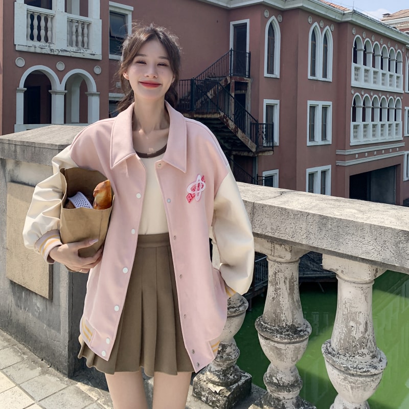 新款麂皮绒+PU皮263-S211-P135-K188,女装短外套,Yologo