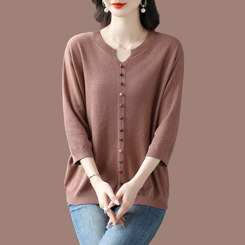 专柜棉线针织衫毛衣女秋季新款