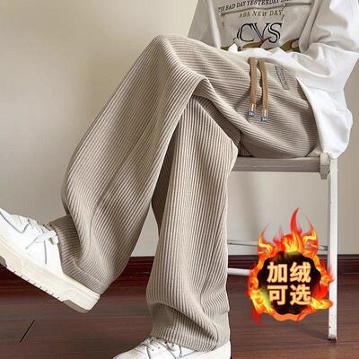 加绒加厚保暖男灯芯绒休闲裤