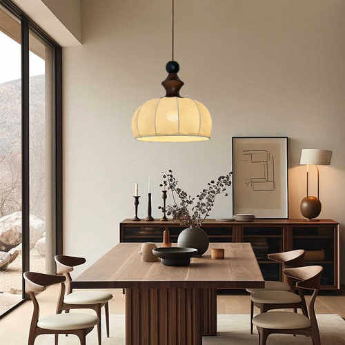 花纹吧台布艺吊灯vintage