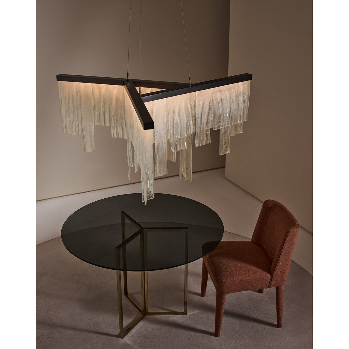 现代轻奢餐厅艺术玻璃吊灯设计师别墅艺术氛围灯简约大气吊灯