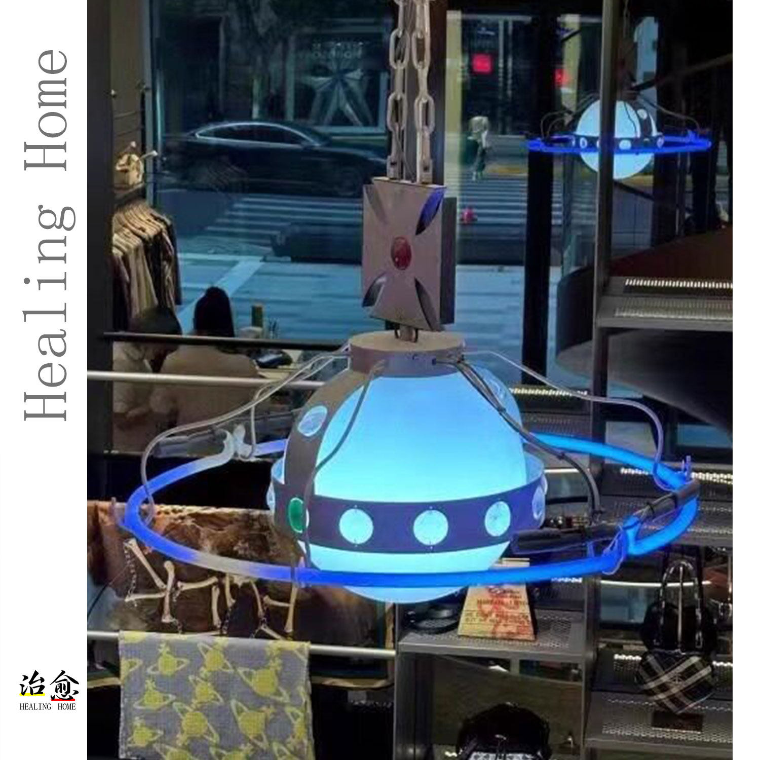 创意个性餐厅吊灯现代吧台餐桌饭厅卧室床头儿童房飞碟装饰吊灯