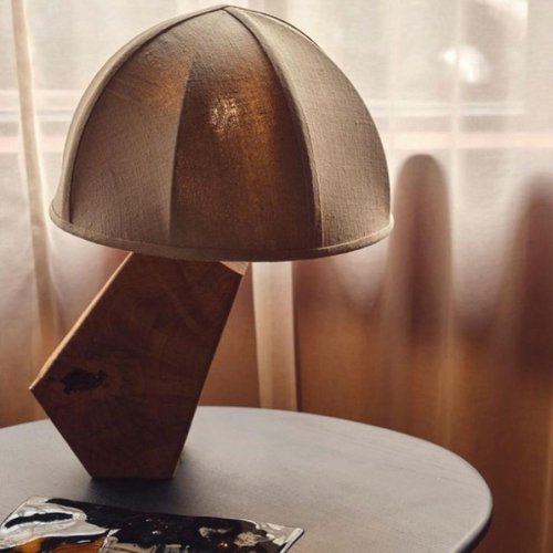 橡树台灯设计师款复古实木台灯卧