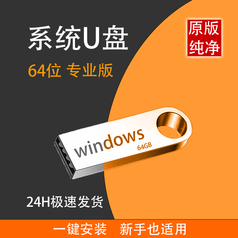 系统u盘电脑重装一键安装机win10专业win11旗舰w7纯净pe启动64g正