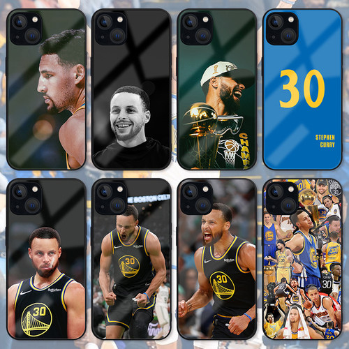 NBA勇士库里玻璃手机壳定制硅胶