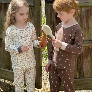 男女童A类纯棉秋冬保暖内衣套装宝宝秋衣秋裤儿童羊毛拉架家居服