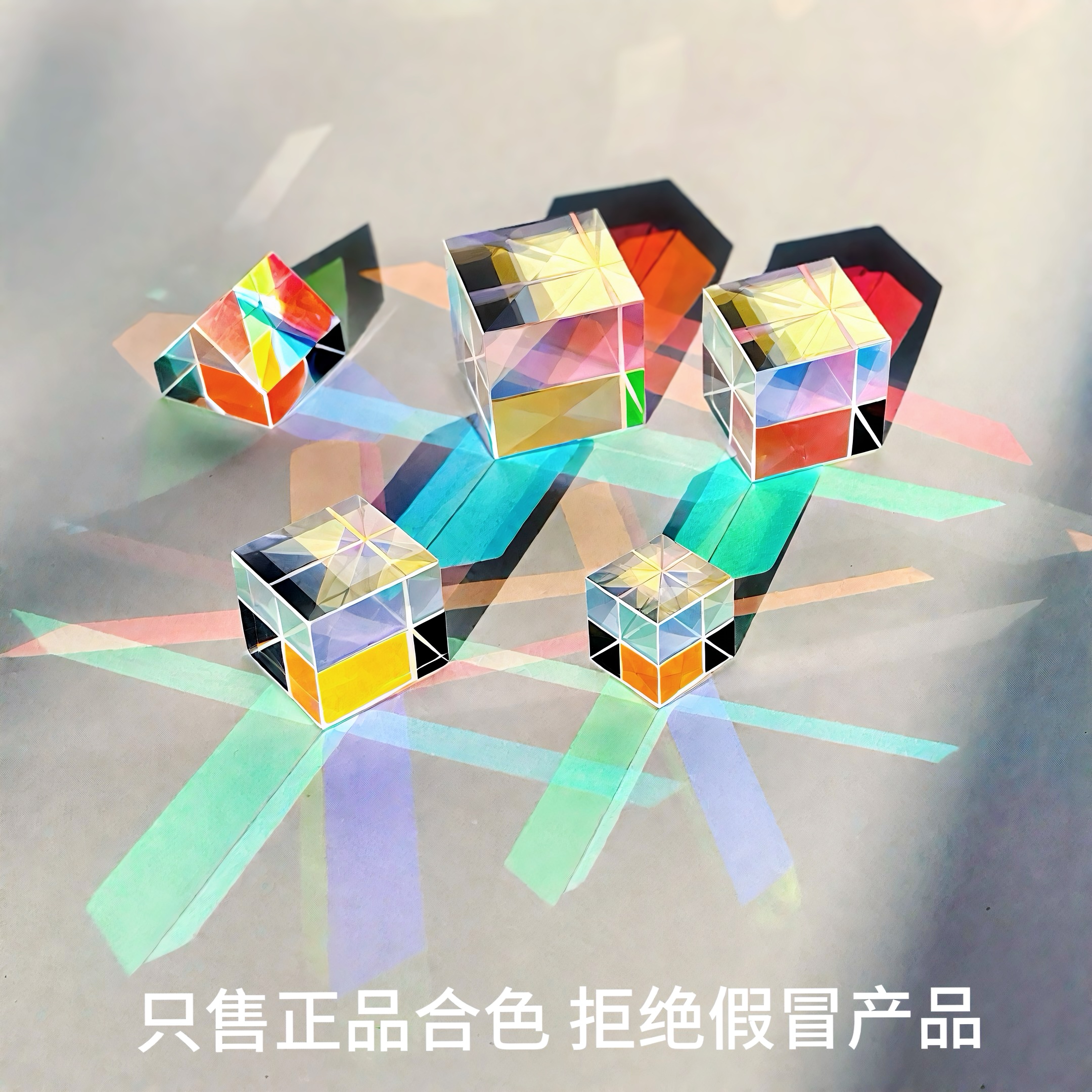 太阳捕手合色棱镜六面亮桌面摆件