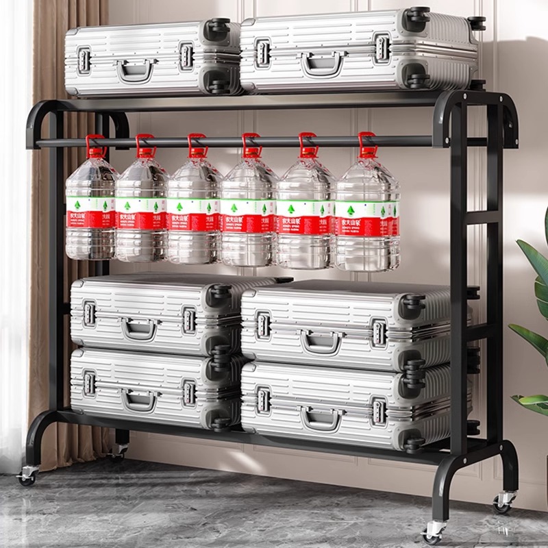 简易衣帽架双杆式晾衣架落地室内