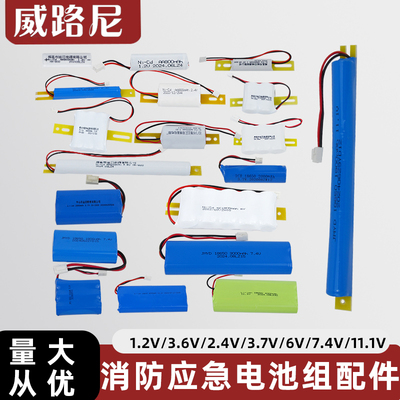 消防应急灯电源Y1.2V2.4v3.6V6V 800/1800安全出口灯充电蓄电池组