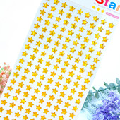 金黄色五角星水晶贴纸3D立体迷你星星帖画儿童手工diy奖励粘贴画