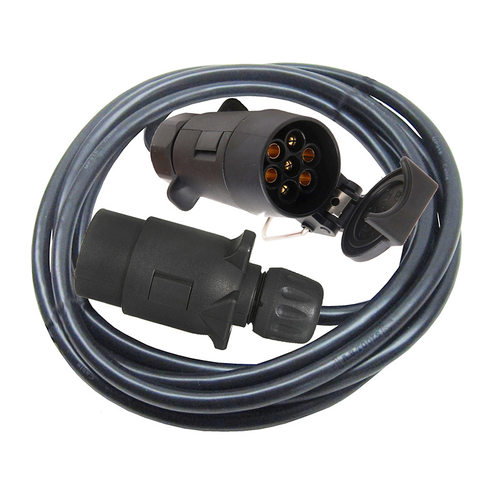 厂家直销 拖车连接器欧式7芯连接线房车插头插座延长线挂车适配器